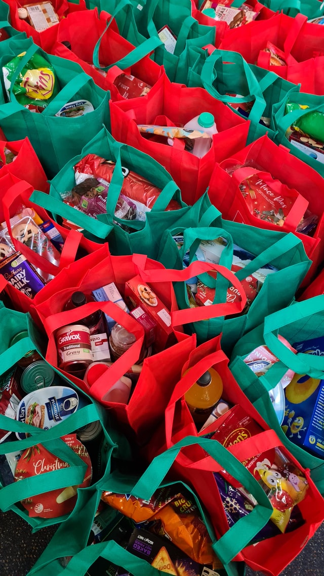 bags of food for charity